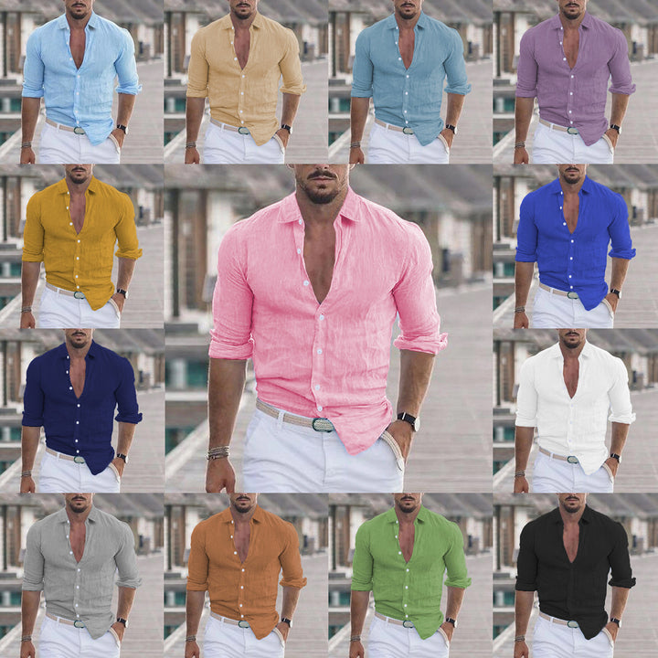 Men's Lightweight Linen Button Shirt Lune London