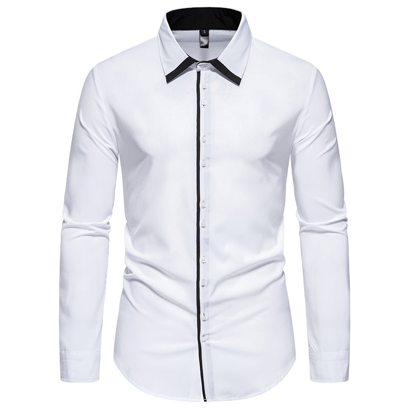 Elegant men's shirt with contrasting collar Lune London