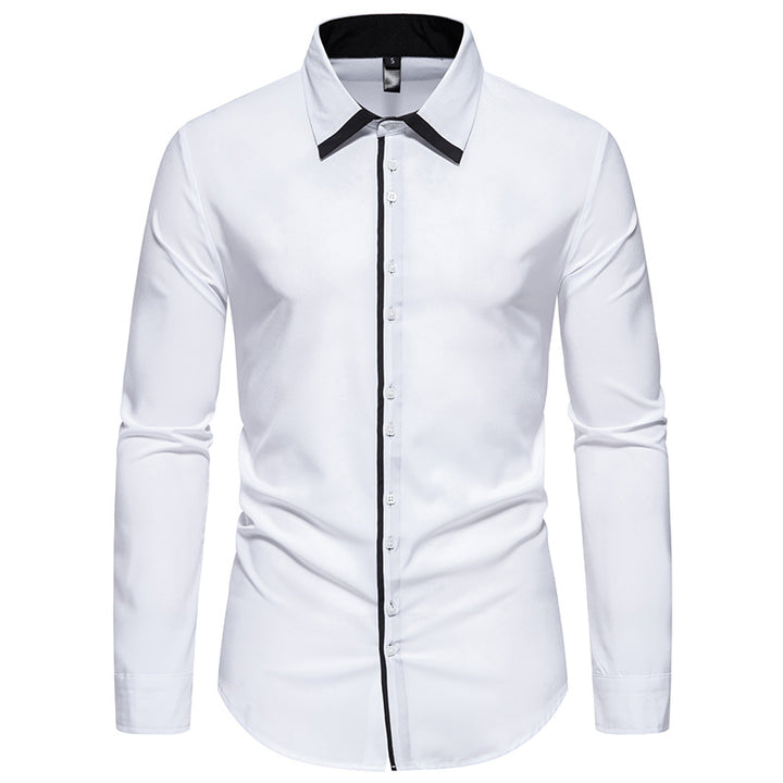 Elegant men's shirt with contrasting collar Lune London