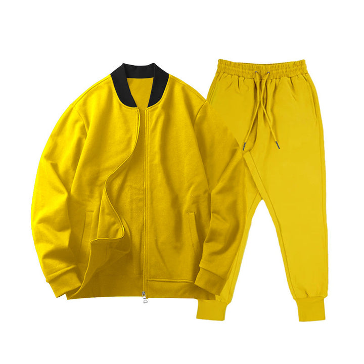 Men's Complete Sporty Outfit with Casual Bomber and Chic Jogging Pants