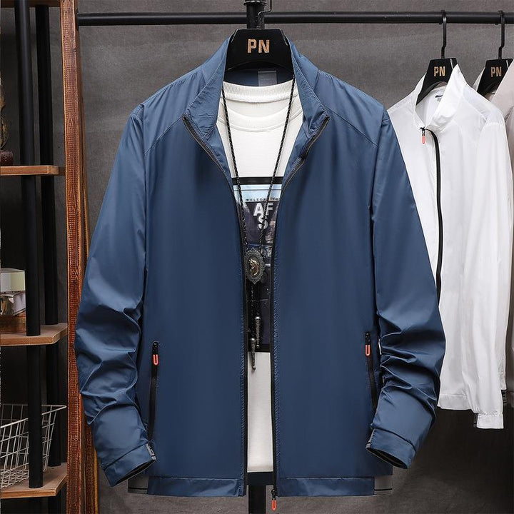 Lightweight transitional jacket for men waterproof with practical zip pockets Lune London