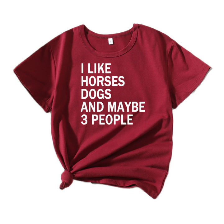 Casual women's T-shirt with quote Lune London