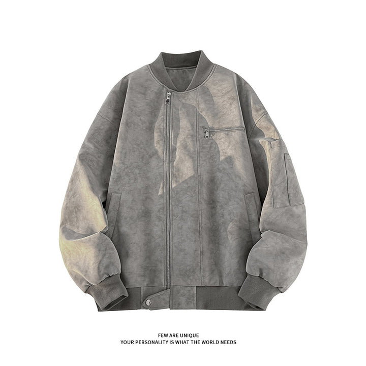 Casual oversized bomber jacket for men made from durable material with handy pockets Lune London