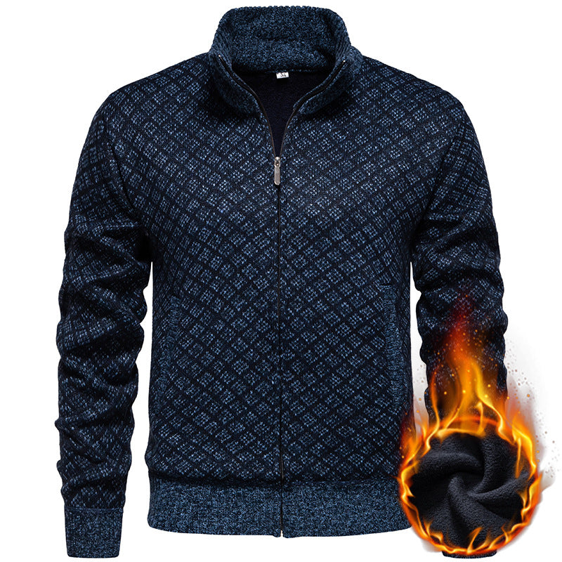 Men's sports knit jacket with modern pattern Lune London