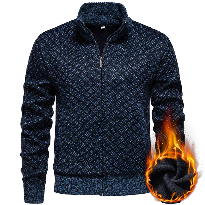 Men's sports knit jacket with modern pattern Lune London