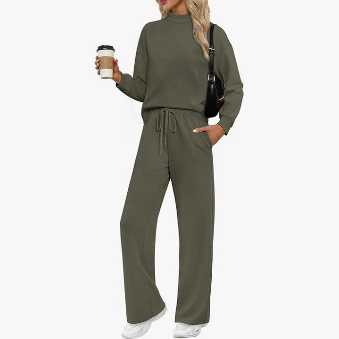 Women's sporty loungewear set with high collar and wide leg Lune London