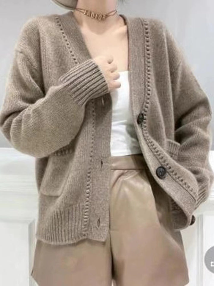 Womens knitted jacket in a casual oversized style Lune London
