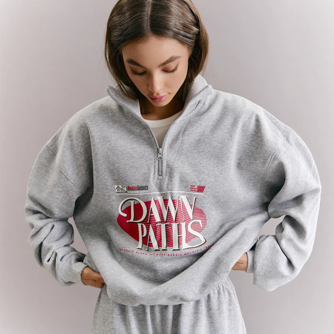 Ensemble de loisirs pour femmes composé d'un hoodie zippé et de sweats larges Chic & Stil