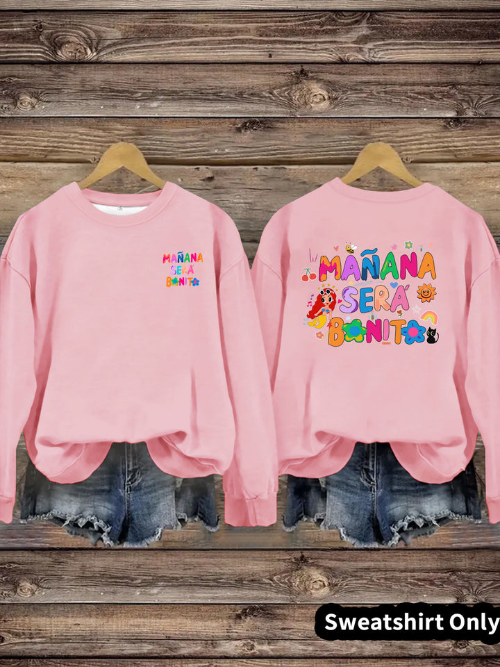 Sweat-shirt pour femmes avec imprimé coloré ludique et coupe décontractée Chic & Stil