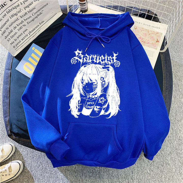 Women's hooded sweatshirt with unique artistic graphic design Chic & Stil