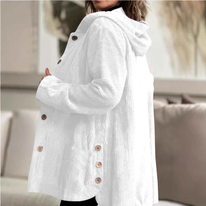 Ladies casual ribbed knit hoodie Lune London