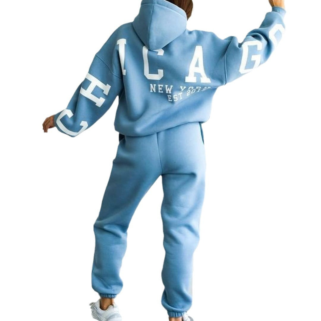 Ladies oversized tracksuit with hood and elastic cuffs Lune London