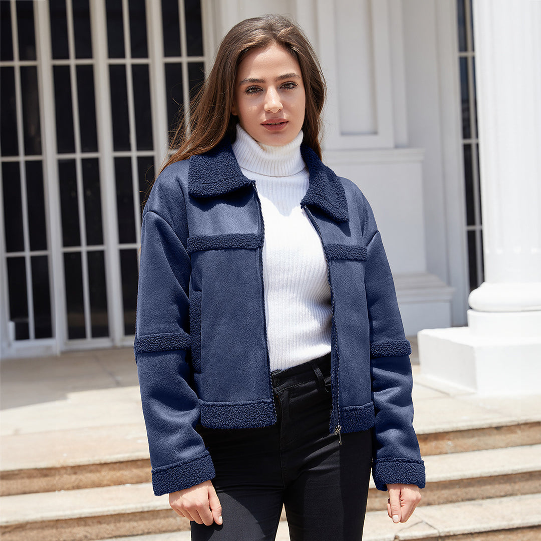 Women's transition jacket with soft fleece and stylish collar Lune London