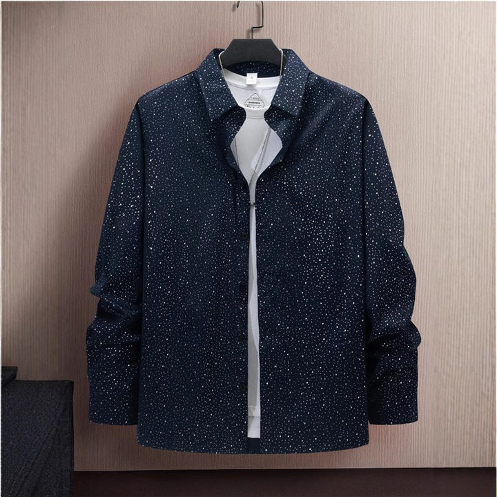 Casual cotton shirt for men with a modern polka dot pattern Lune London