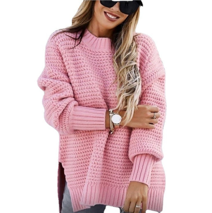 Women's Cozy Knit Sweater In Casual Oversized Cut Lune London