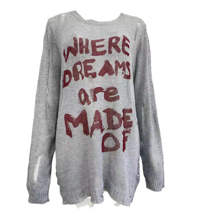 Women's sweatshirt with striking inscription and relaxed fit Lune Londonl
