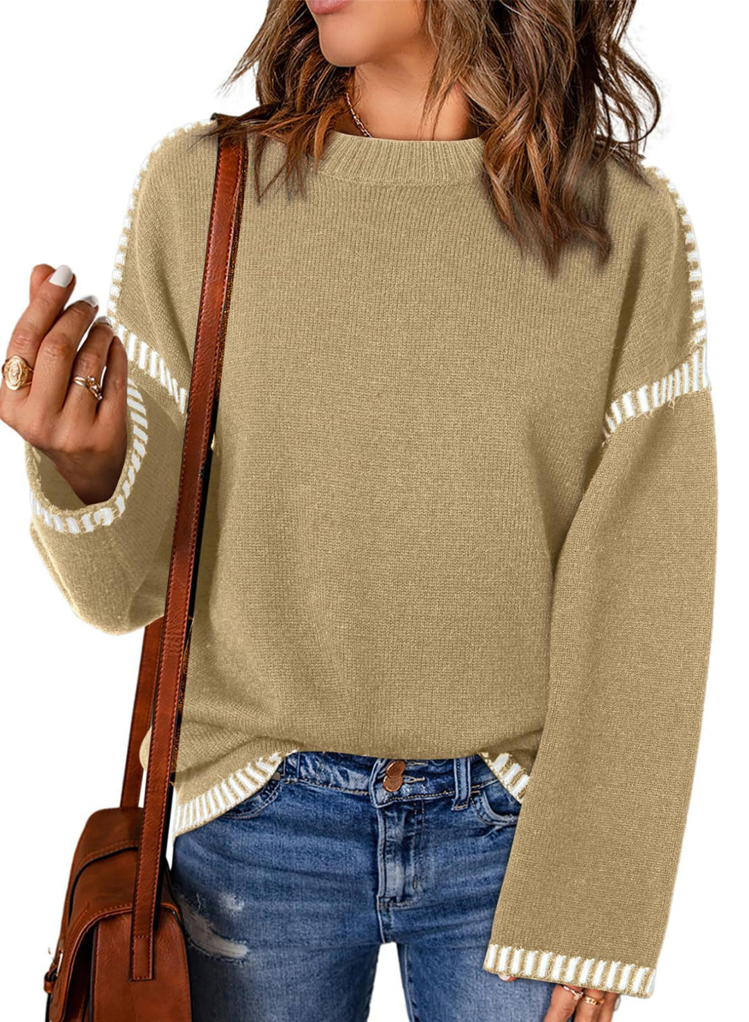 Casual sweater for ladies with striped accents Lune London