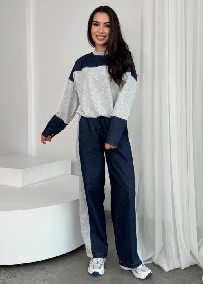 Women's sporty set with a loose top and casual pants Lune London