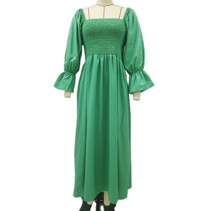 Maxi dress for women with puff sleeves and an elastic waist Lune London