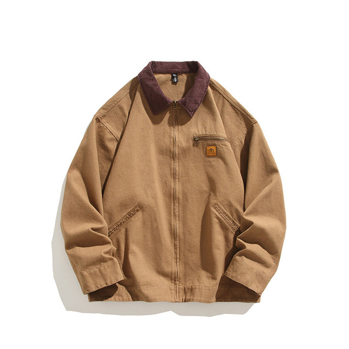 Robust casual jacket for men with high collar and practical pockets Lune London