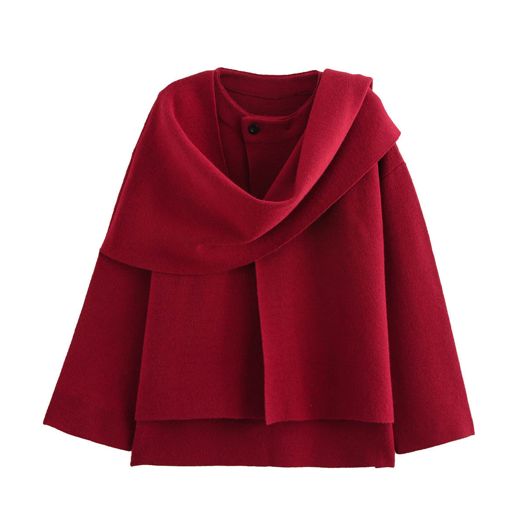 Lune London | Women asymmetrical poncho-like jacket made of soft material