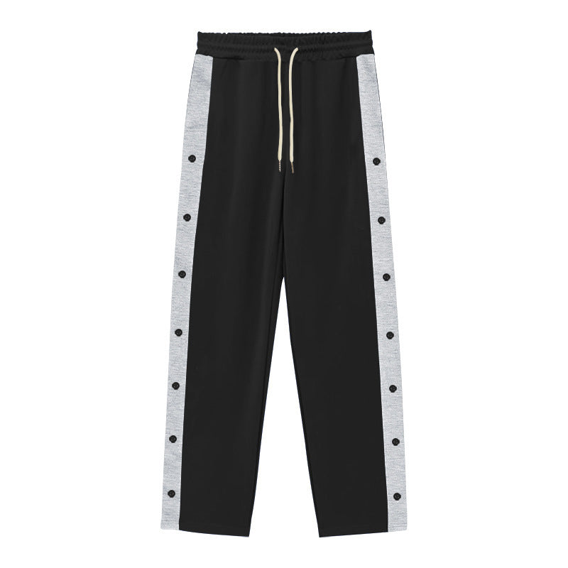 Men's sports pants with side snap buttons and elastic waistband Lune London