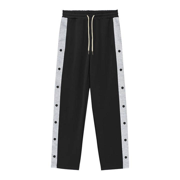 Men's sports pants with side snap buttons and elastic waistband Lune London