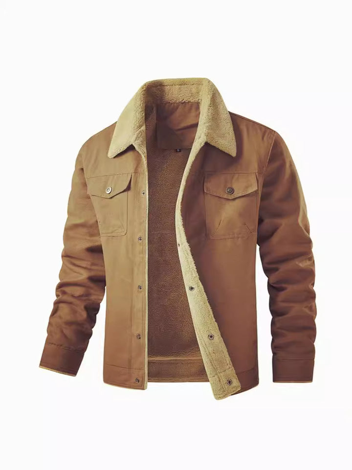 Robust utility jacket for men with warm fleece lining Lune London