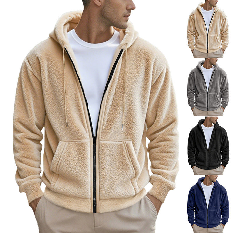 Men's Fleece Hoodie with Side Zipped Pockets Lune London