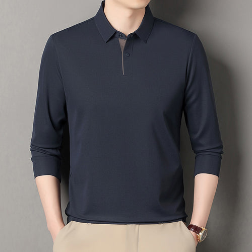 Men's 3/4 Sleeve Polo in Breathable Functional Fabric Lune London