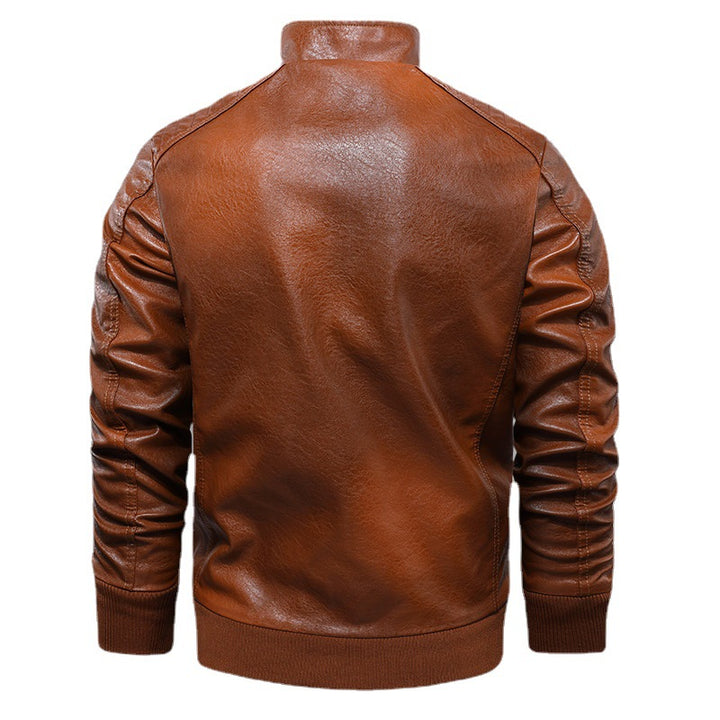 Men's faux leather jacket with stylish zipper Lune London