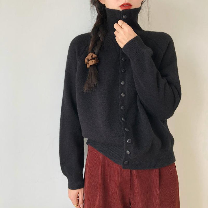 Cardigan à boutons pour femmes avec une coupe moderne et une texture fine Chic & Stil