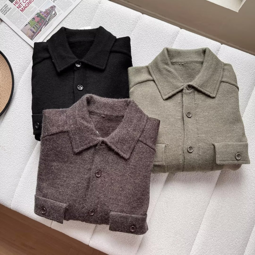 Cardigan intemporel pour femmes avec poches poitrine pratiques Chic & Stil