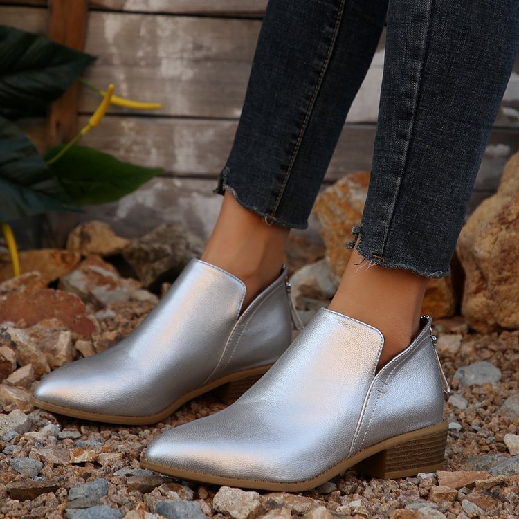 Lune London | Ankle Boots Slip-On Boots with Pointed Toe and Platform Heel