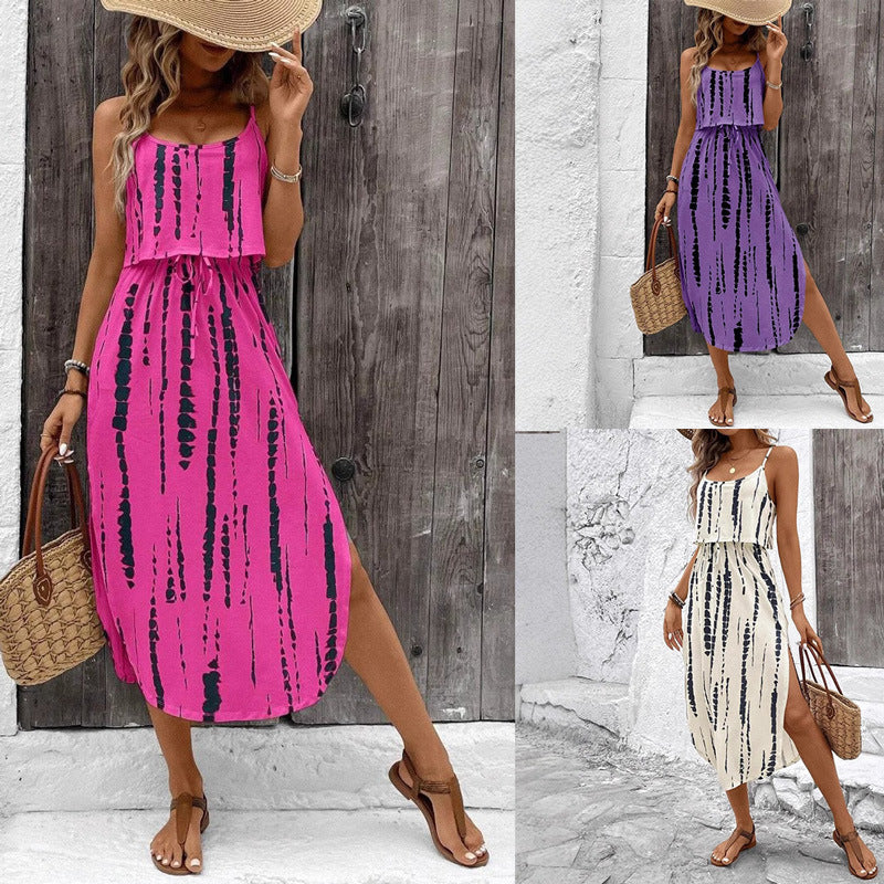 Lune London Women's Bohemian Maxi Dress with Side Slit
