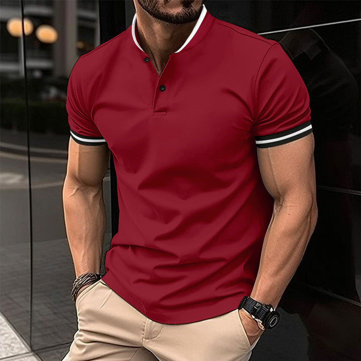 Men's Elegant Polo with Contrasting Collar Chic and Style