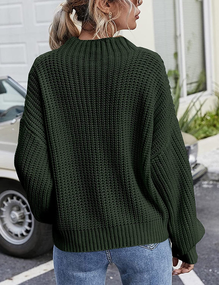 Ladies thick knitted casual sweater with a loose fit and breathable design Lune London