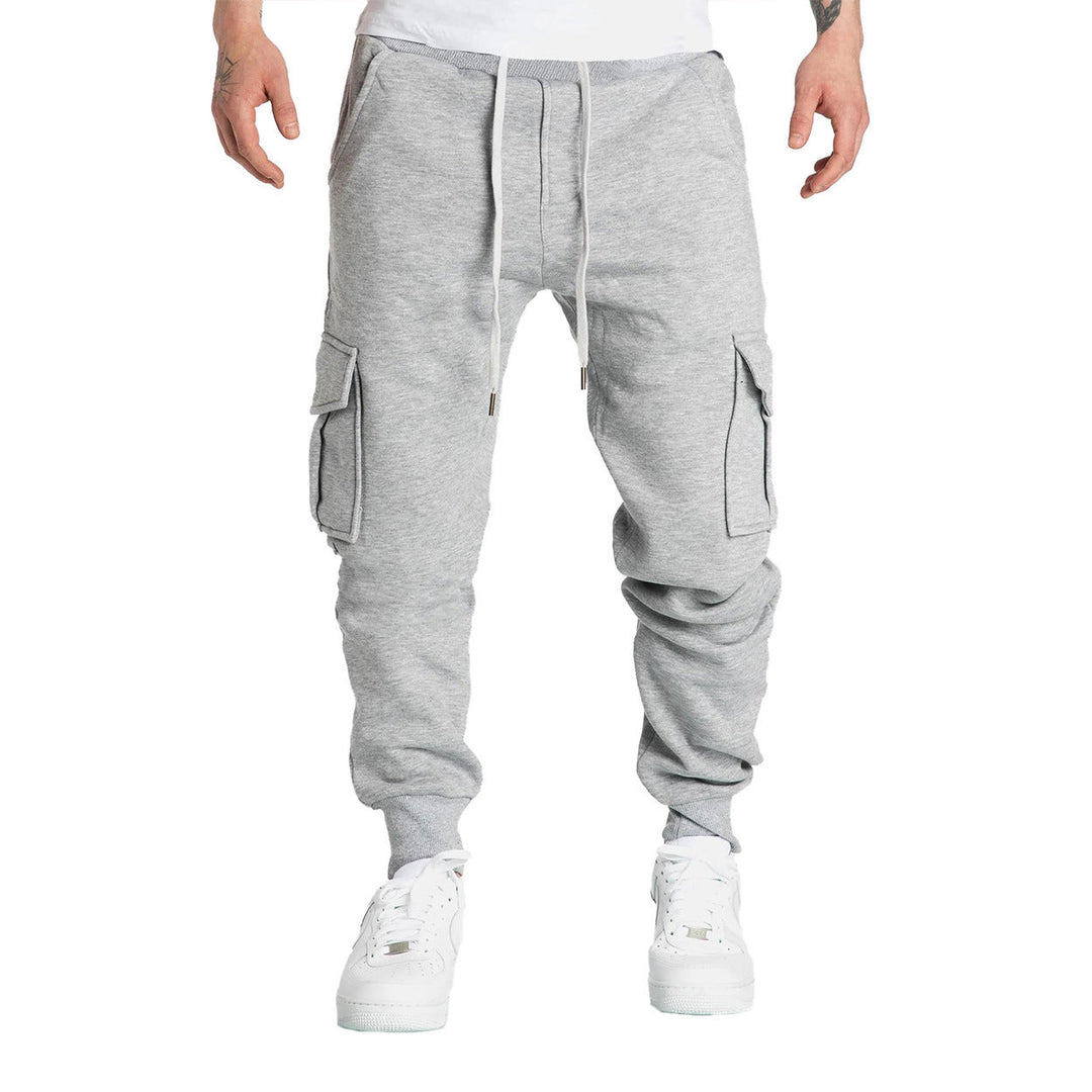 Men's Cargo Joggers with Elastic Waistband and Practical Side Pockets Lune London