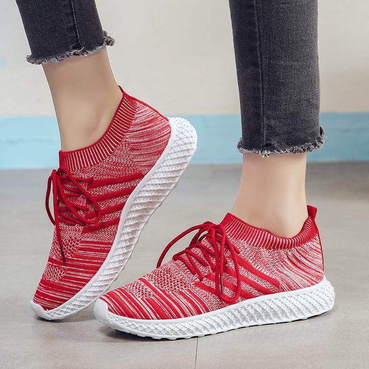 Women's breathable slip-on sneakers with elastic upper Lune London