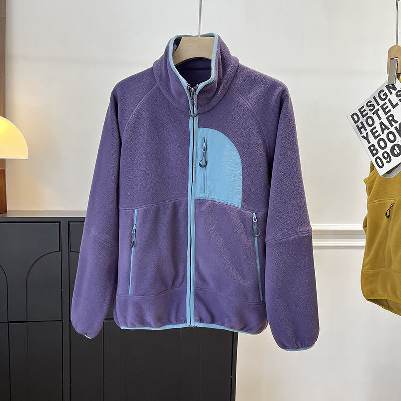 Veste en polaire pour femmes avec col montant et poches pratiques Chic & Stil