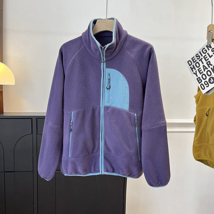 Veste en polaire pour femmes avec col montant et poches pratiques Chic & Stil