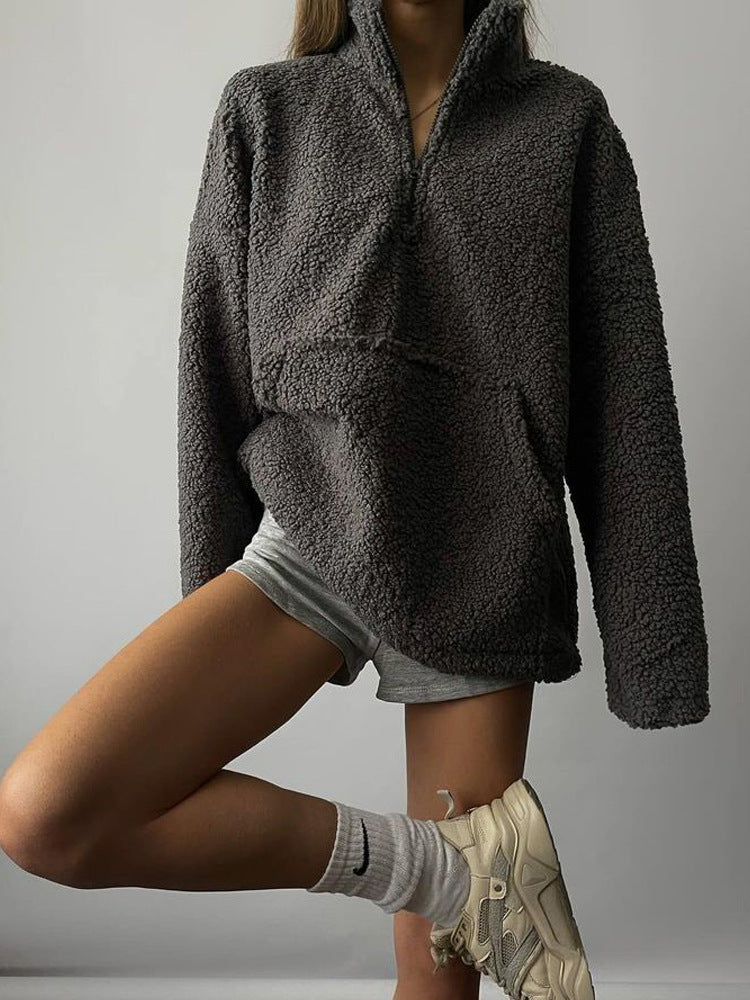Women Teddy Fleece Sweater Lune London