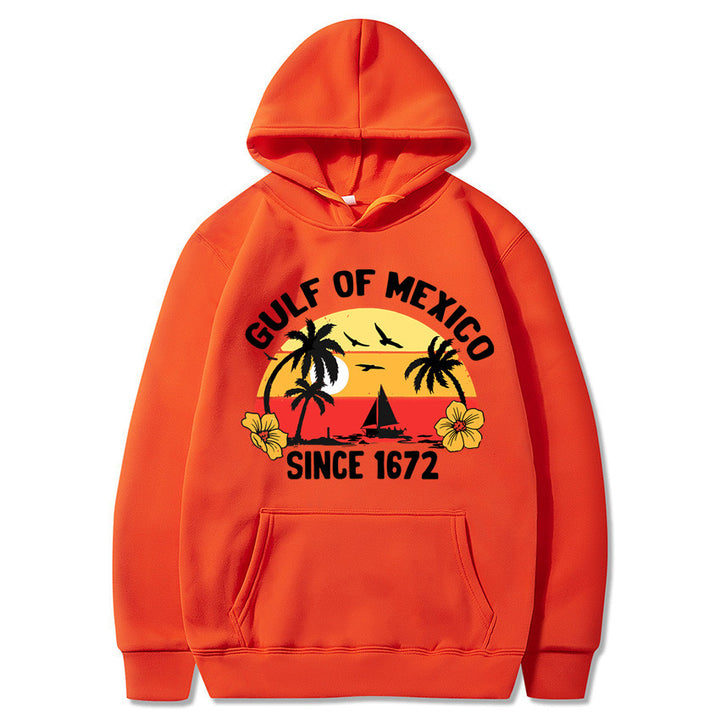 Women's hoodie with creative beach motif and high-quality fabric Chic & Stil