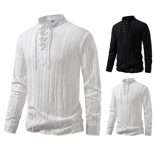 Long sleeve shirt for men with creative lace design Lune London