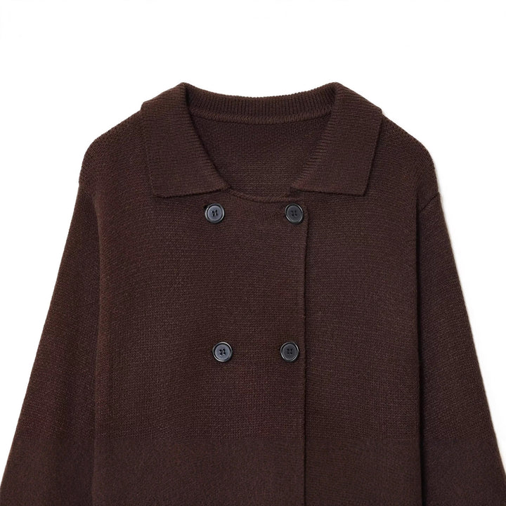 Elegant women's cardigan with double row of buttons and practical pockets Lune London