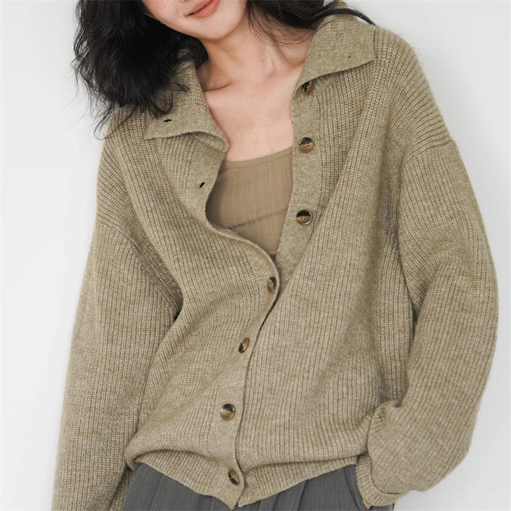 Cardigan tricot décontracté pour femmes avec fermeture à boutons et coupe oversized Chic & Stil