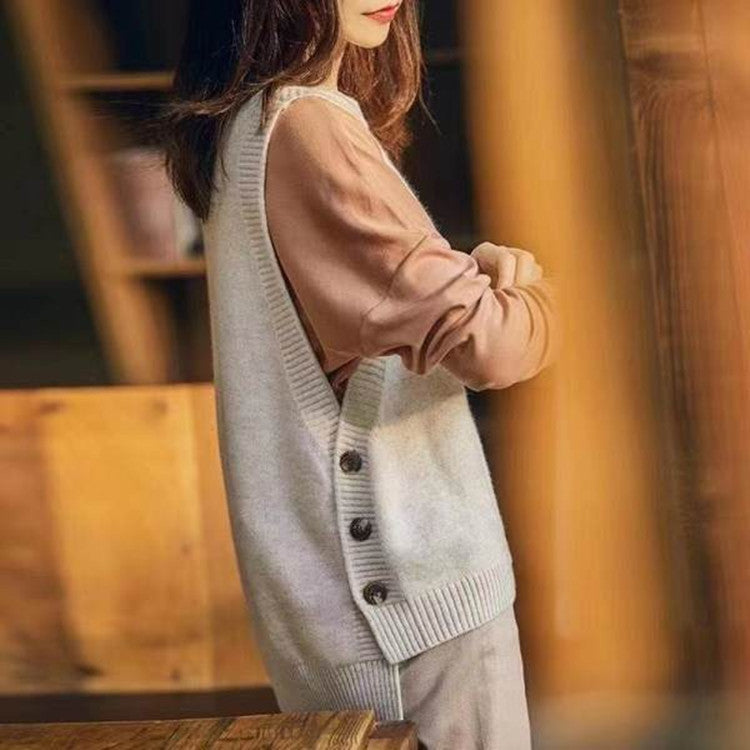 Gilet en tricot élégant pour femmes avec détails de boutons et design intemporel Chic & Stil