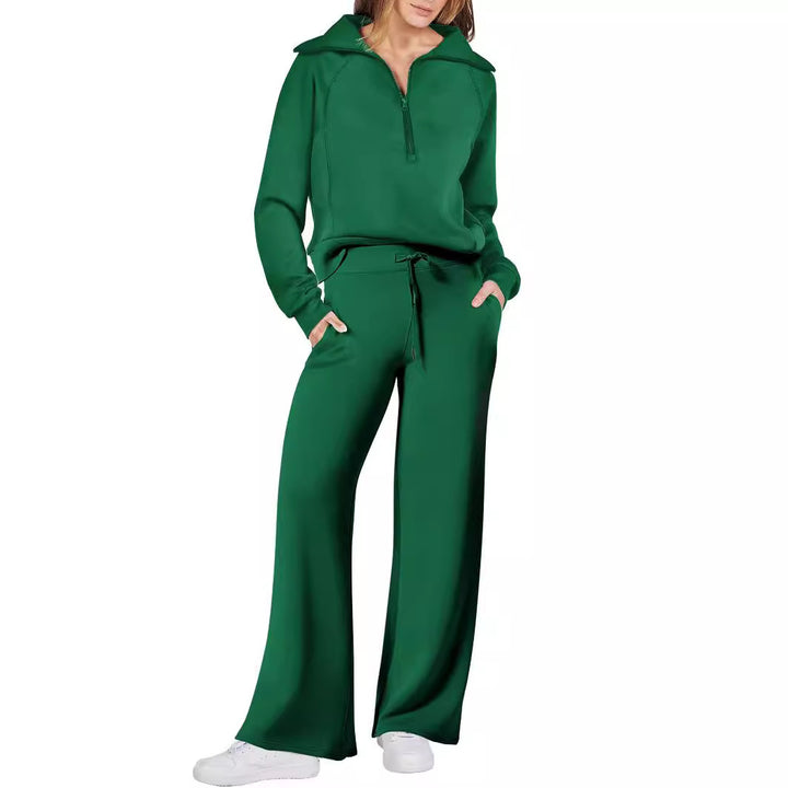 Women Comfortable Casual Loungewear Set with High Collar and Loose Fit Lune London