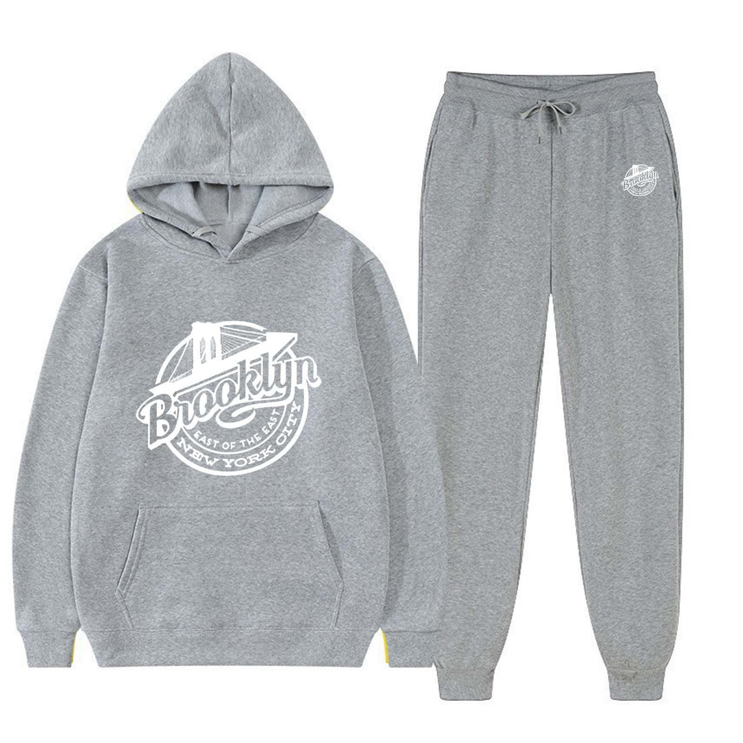 Women's leisure sweat suit with stylish Brooklyn print Chic & Stil