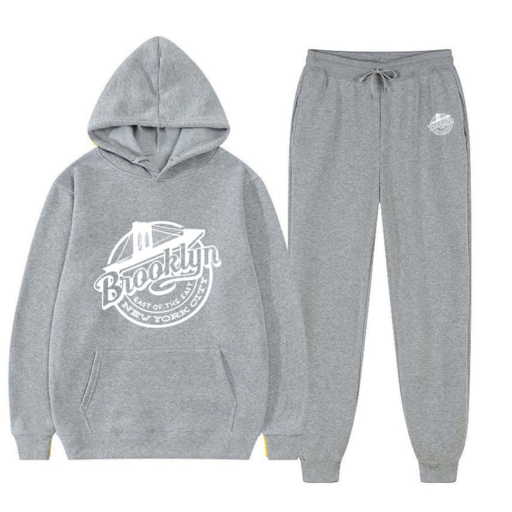 Women's leisure sweat suit with stylish Brooklyn print Chic & Stil